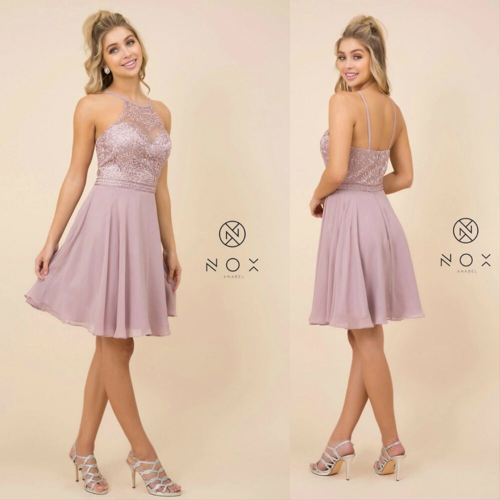 NWT Nox Anabel 37" waist elegant Cocktail Homecoming Party Dress,2XL, Tan/Mocha